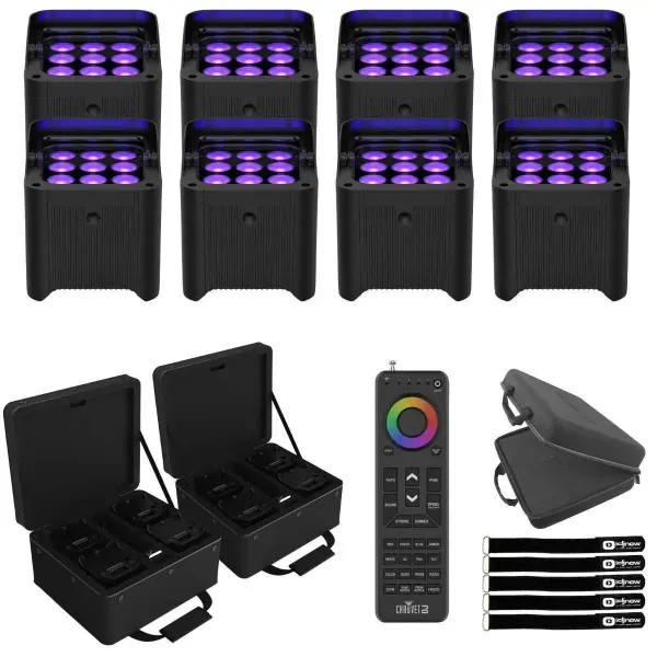 Светодиодный прибор Chauvet DJ Freedom Par H9 IP X4 RGBA с аксессуарами (8 штук)