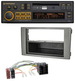 Pioneer DAB MP3 USB Bluetooth Autoradio für Iveco Daily (06-14) dunkelgrau