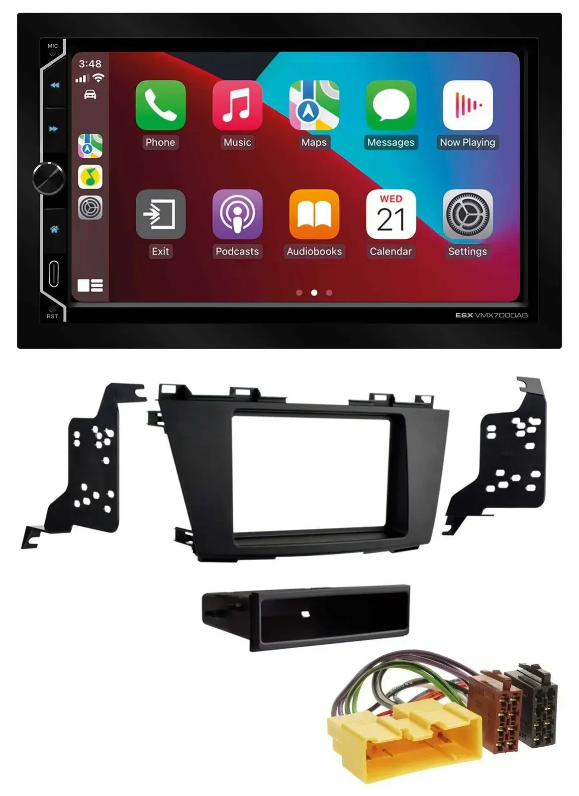 ESX 2DIN DAB USB MP3 Bluetooth Autoradio für Mazda 5 (CR, ab 2010)