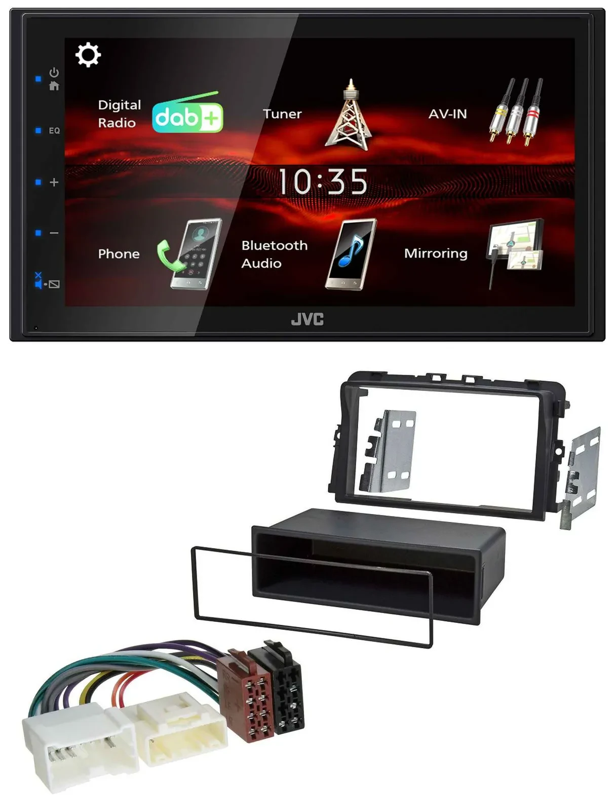 JVC USB Bluetooth MP3 DAB 2DIN Autoradio für Opel Vivaro (2011-2015)