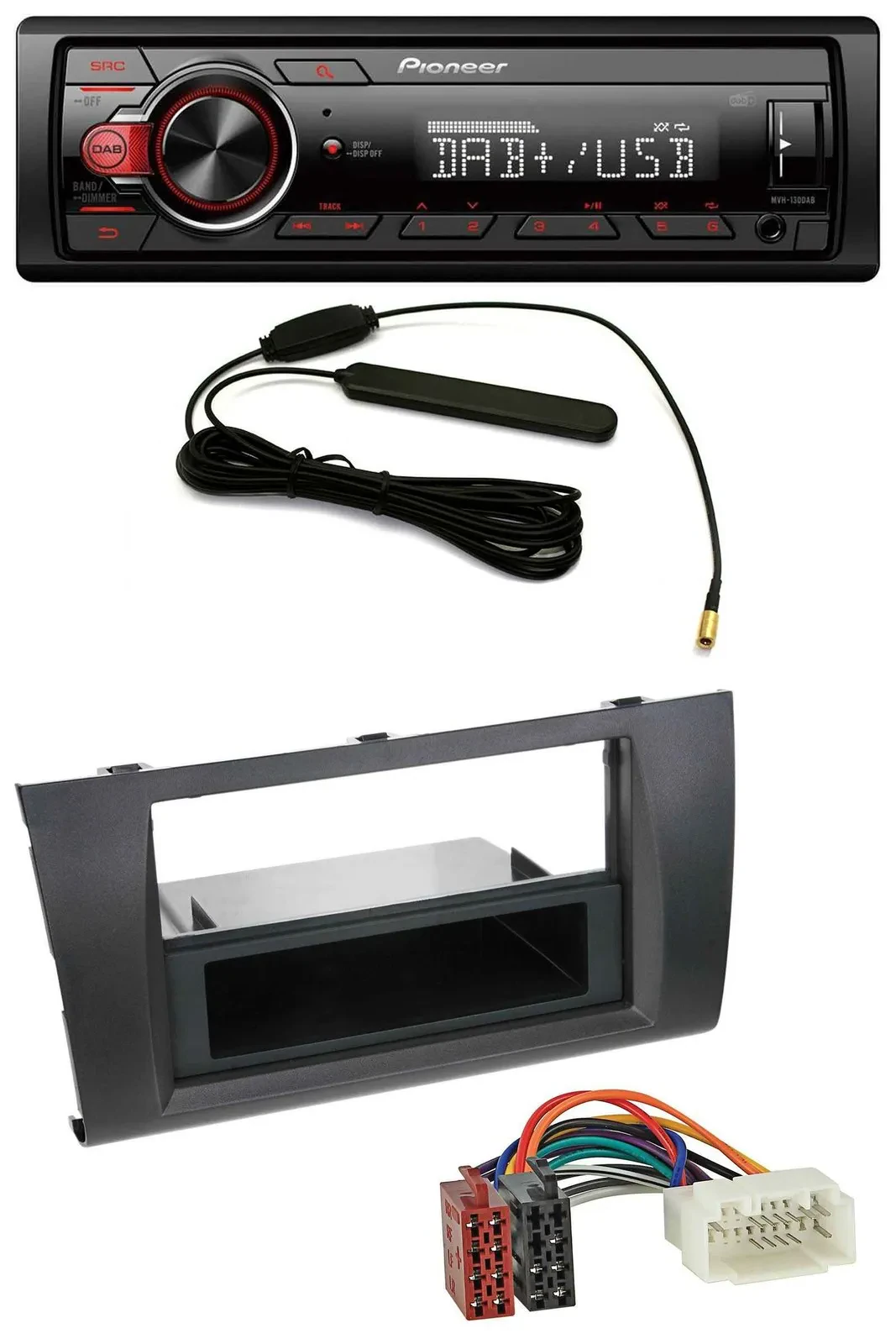 Автомагнитола для Suzuki Swift (2006–2010) Pioneer 1-DIN, DAB, MP3, AUX, USB