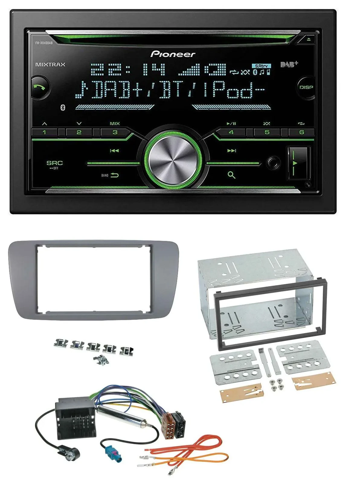 Pioneer Bluetooth MP3 DAB 2DIN USB CD Autoradio für Seat Ibiza ab 08 conemaragra