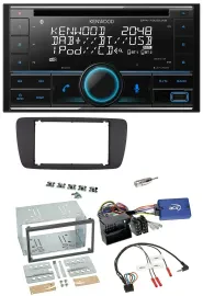 Kenwood CD 2DIN DAB USB Lenkrad Bluetooth Autoradio für Seat Ibiza ab 08 azabach