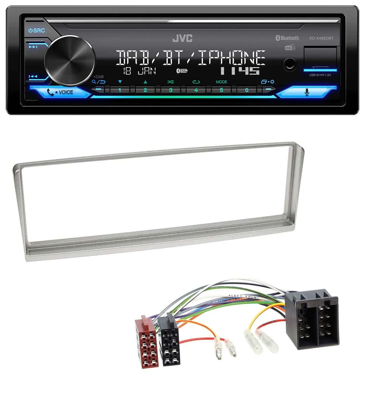JVC Bluetooth DAB USB MP3 Autoradio für Alfa Romeo 156 (2001-2003)