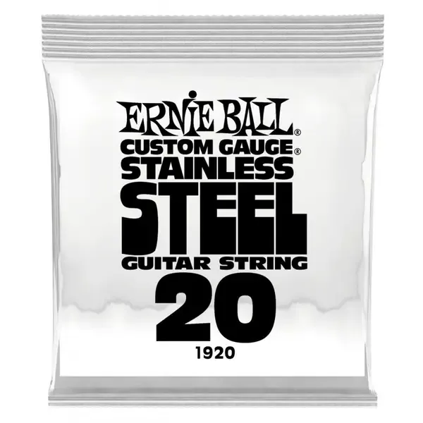 Струна для электрогитары Ernie Ball P01920 Stainless Steel, сталь, калибр 20