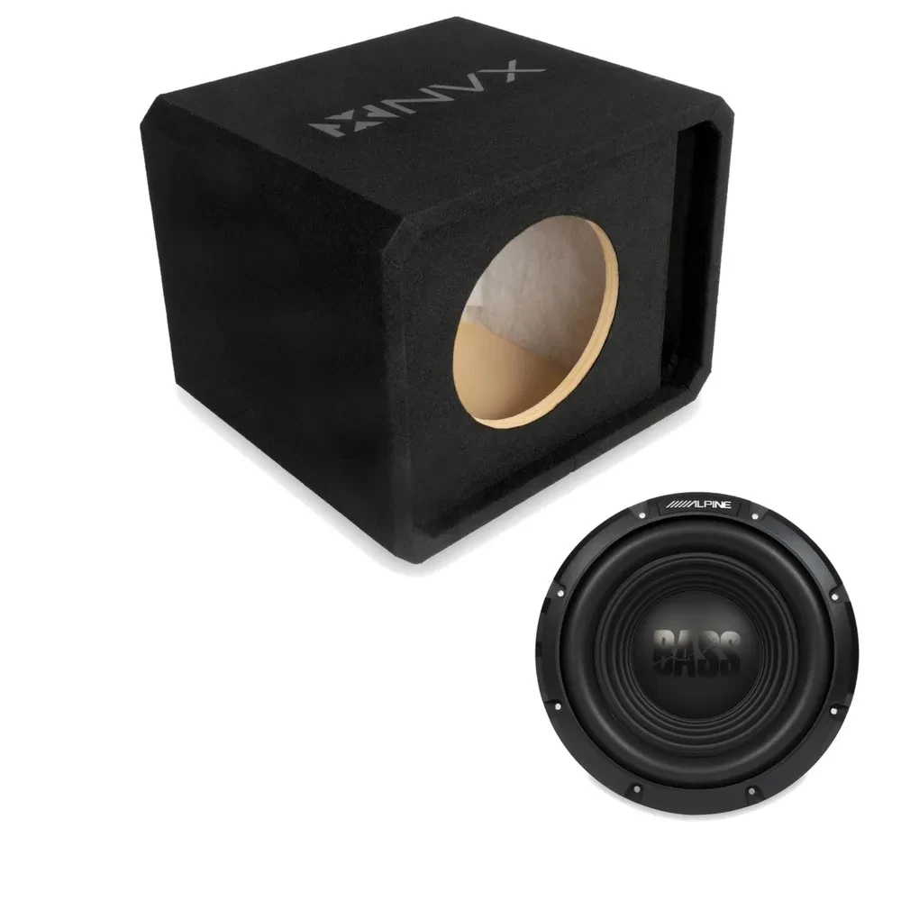 Автомобильный сабвуфер NVX NE101P_W10S4 10" в фазоинверторном корпусе (slot ported), МДФ 3/4"