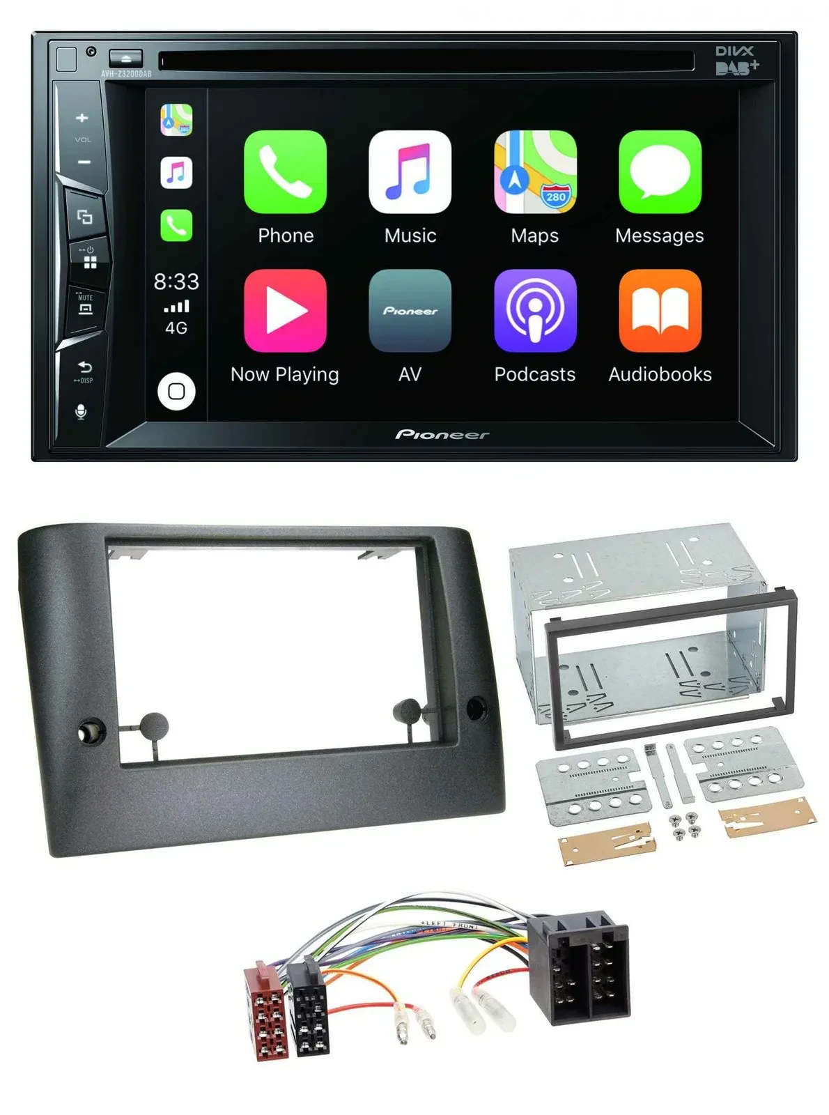 Pioneer MP3 USB DVD Bluetooth DAB 2DIN Autoradio für Fiat Stilo (ab 2005)