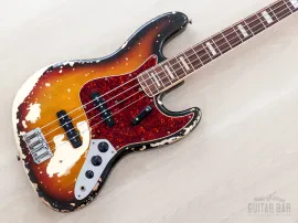1969 Fender Jazz Bass Sunburst Faux Burst Vintage 100% Original w/ Case