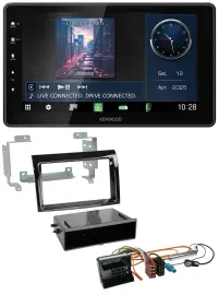 Автомагнитола для Citroen Jumper (2006–2011) Kenwood MP3, Bluetooth, USB, DAB, Quadlock, чёрный глянец