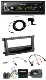Автомагнитола Pioneer Bluetooth DAB USB для Ford Mondeo/S-Max 2007–2014, поддержка кнопок на руле, чёрный