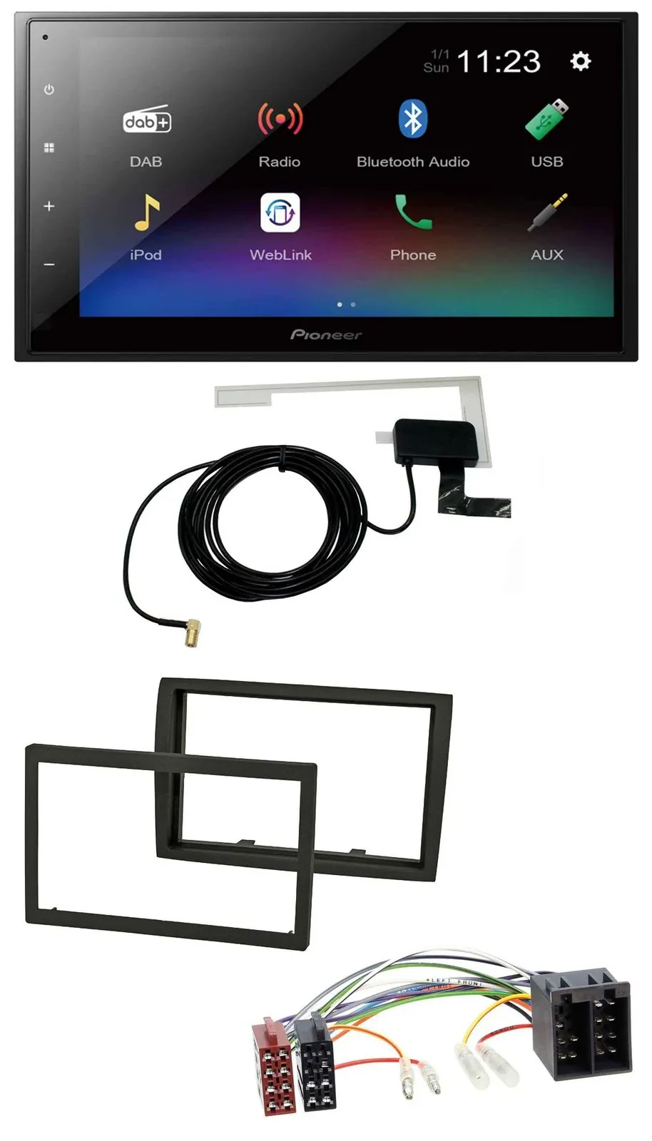 Автомагнитола Pioneer 2DIN DAB MP3 Bluetooth USB для Citroen Jumper 2011–2021, Peugeot Boxer