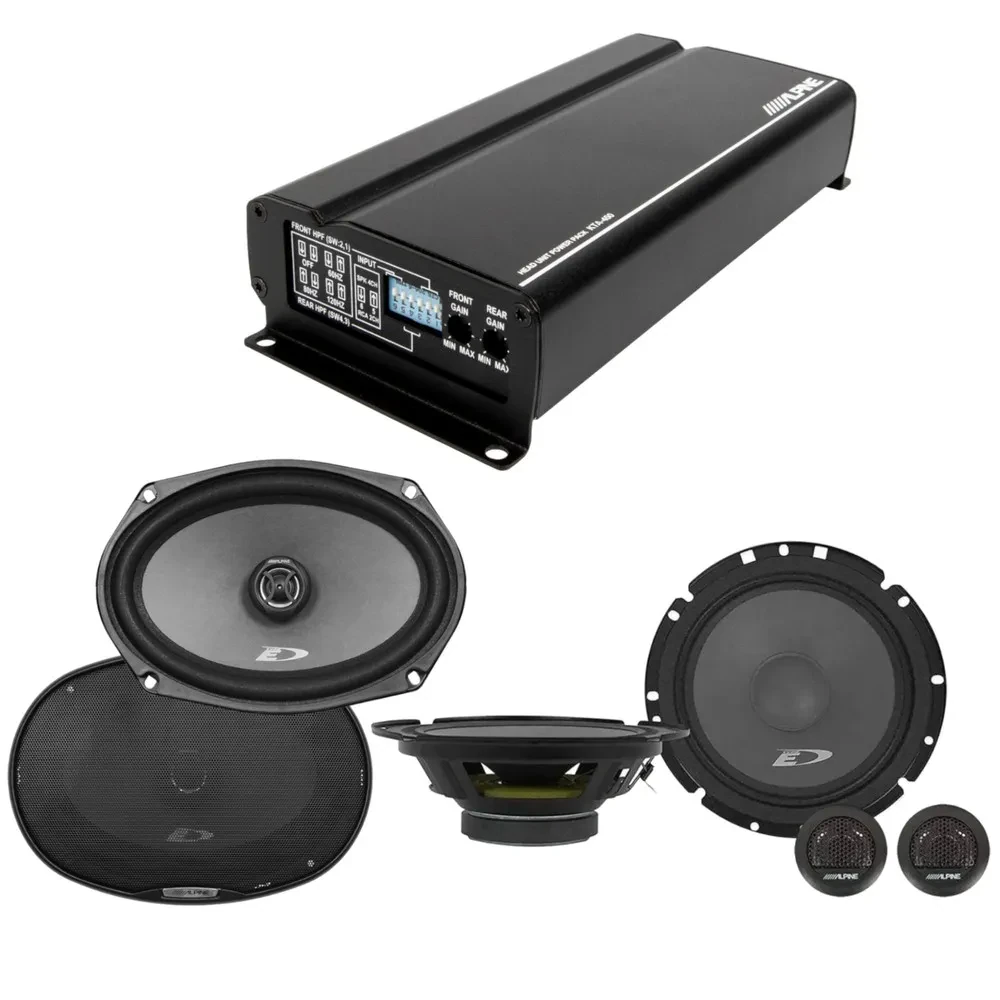 Alpine KTA-450 Power Pack w/ Alpine SXE-1751S 6.5" + SXE-6926S 6x9" Speakers