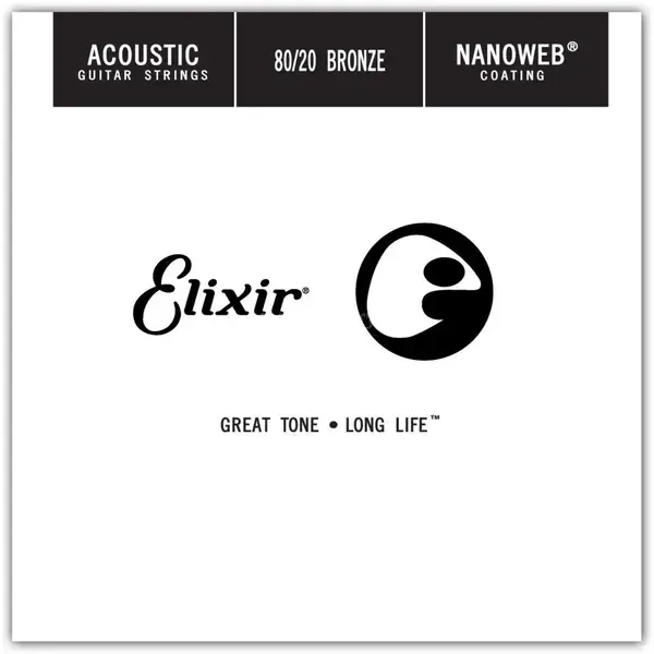 Струна одиночная для акустической гитары Elixir 15156 Nanoweb .056