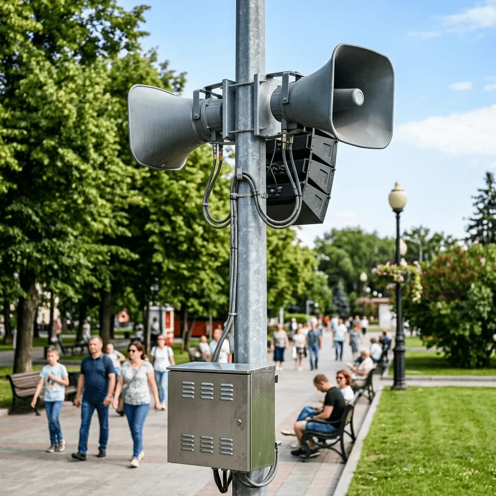 Как выбрать уличные системы оповещения и музыкальной трансляции