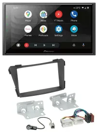 Pioneer USB 2DIN DAB MP3 Bluetooth Autoradio für Hyundai i40 VF ab 2011 schwarz