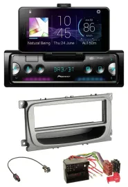 Автомагнитола для Ford Mondeo/S-Max 2007–2014 Pioneer USB, MP3, Bluetooth, DAB, серебристая