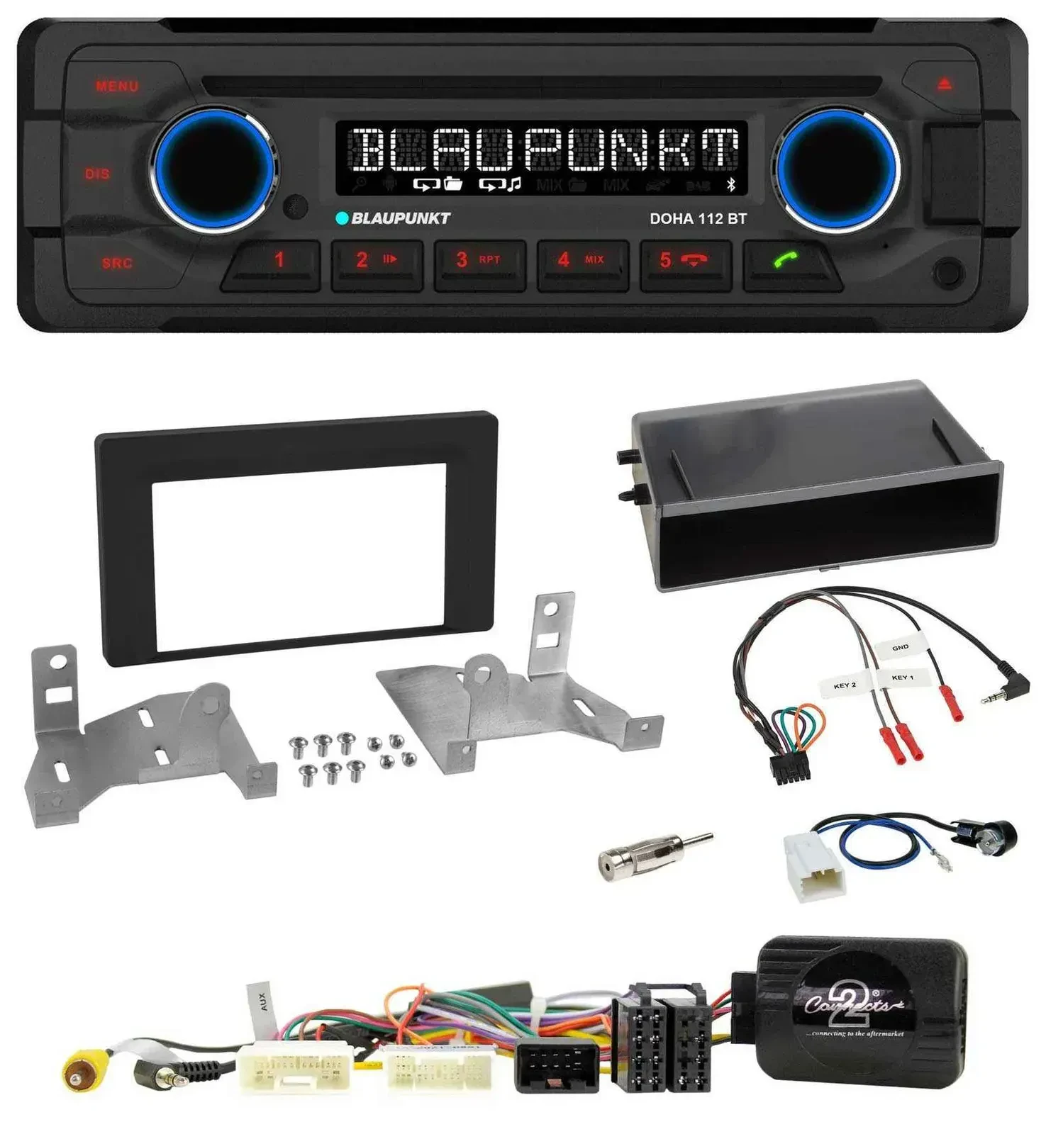 Blaupunkt Lenkrad MP3 CD Bluetooth USB Autoradio für Toyota Aygo AB7 ab 2022 sch