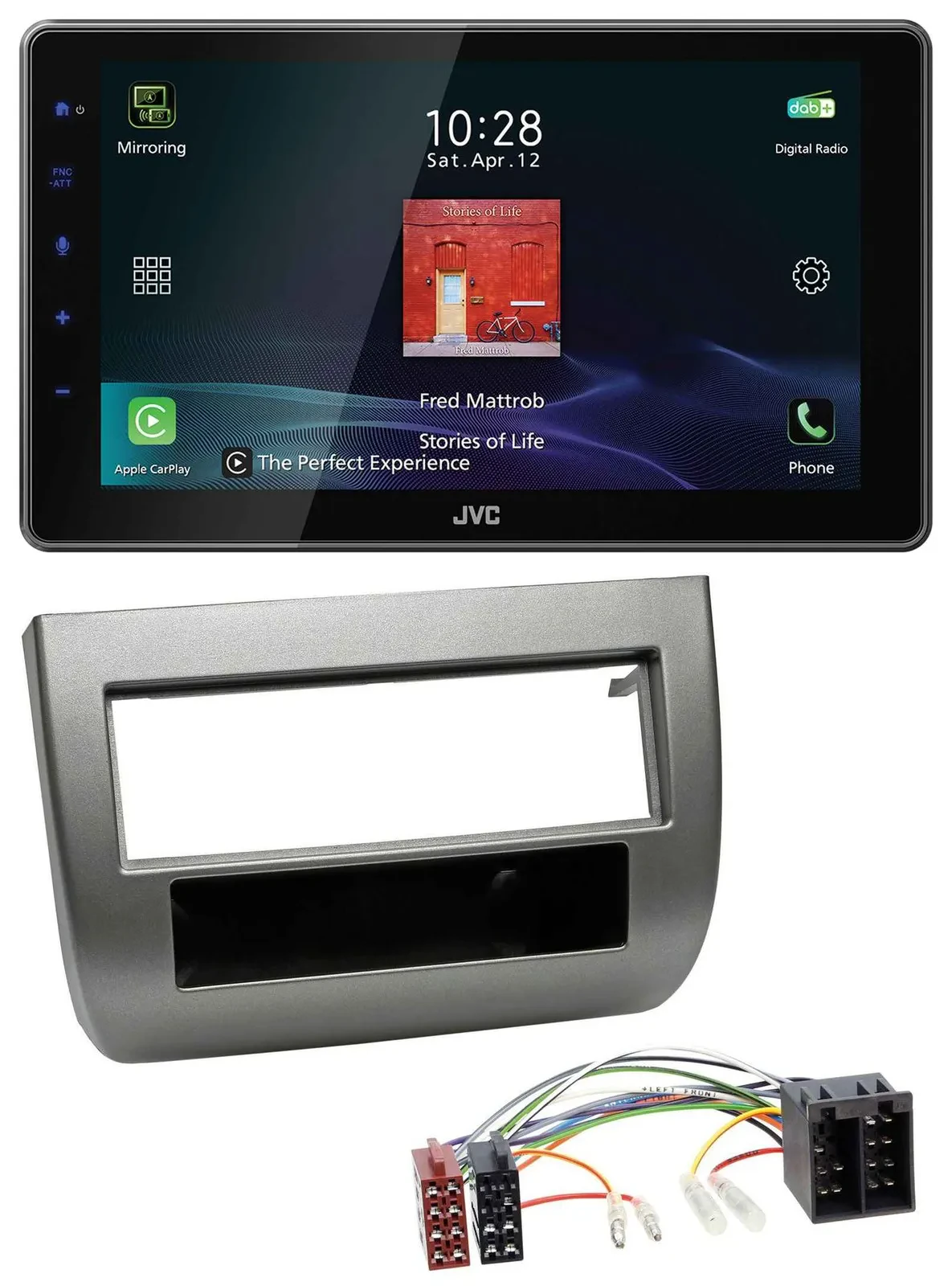 JVC DAB MP3 Bluetooth USB Autoradio für Lancia Y 843 03-11 dunkelsilbermetallic