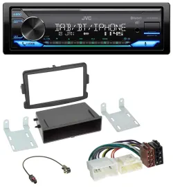 JVC Bluetooth DAB USB MP3 Autoradio für Dacia Logan Sandero Opel Vivaro