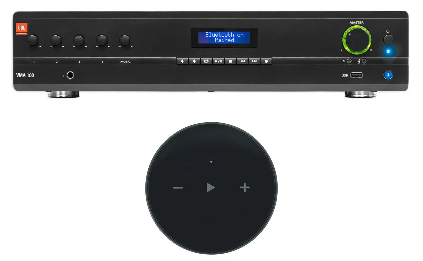 JBL VMA160 Commercial 70V Mixer/Amplifier w/Bluetooth+Wifi Streaming Receiver