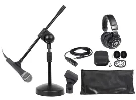Samson Q8X PC Podcasting Podcast Microphone+Desk Stand w/Boom+Headphones