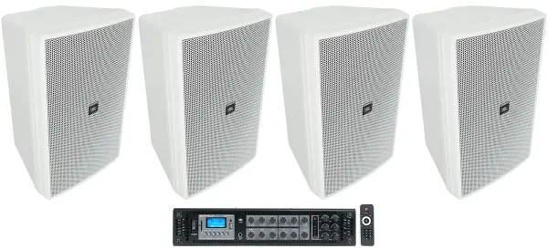 Настенная акустика JBL Control 31 White с усилителем (4 штуки)