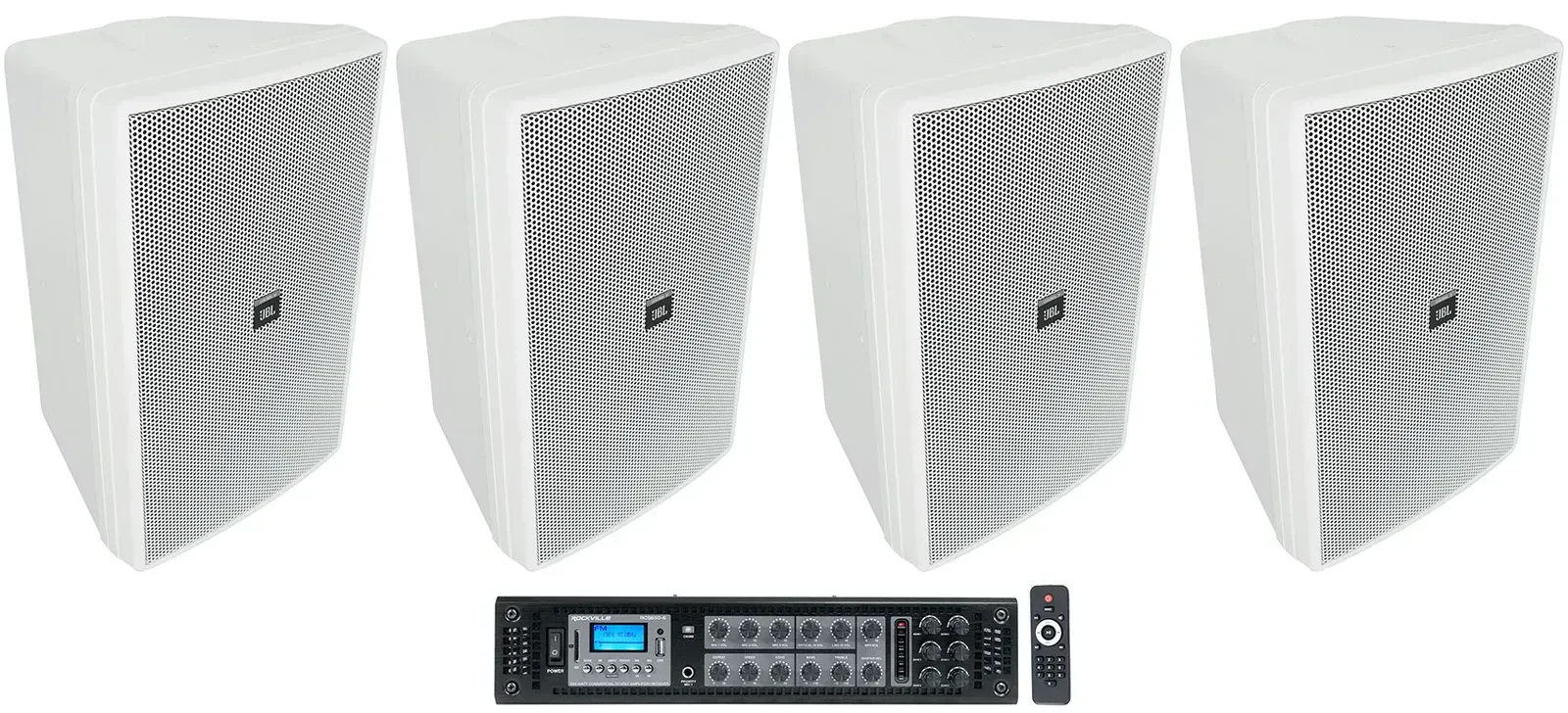 Настенная акустика JBL Control 31 White с усилителем (4 штуки)