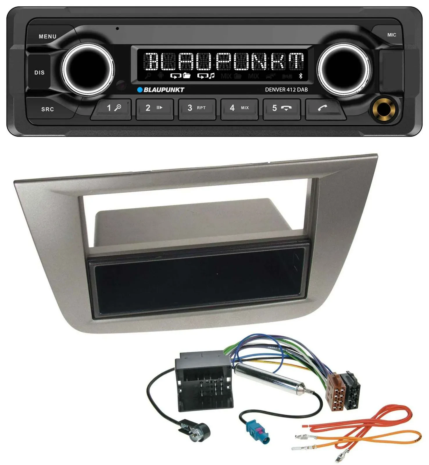 Blaupunkt Bluetooth DAB MP3 USB Autoradio für Seat Altea Toledo ab 05 Anthrazit-