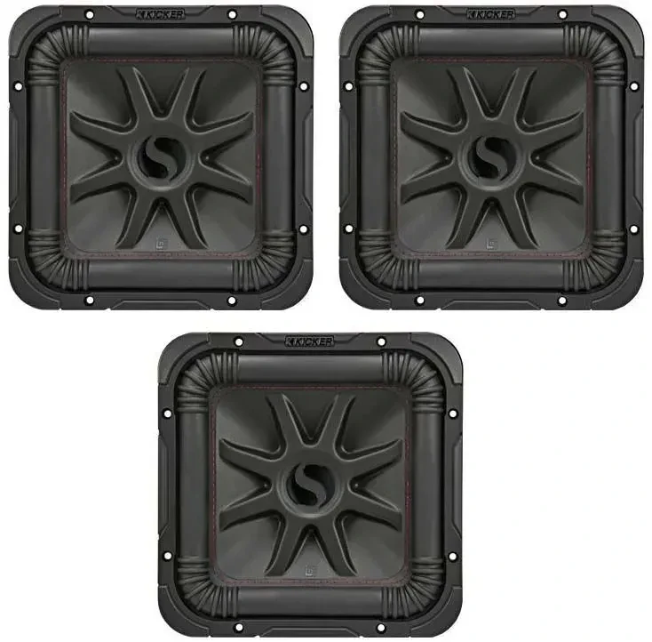 Сабвуфер для авто Kicker 45L7R104 L7R Series 10", 500W RMS, Dual 4Ω, квадратный (набор, 3 шт.)