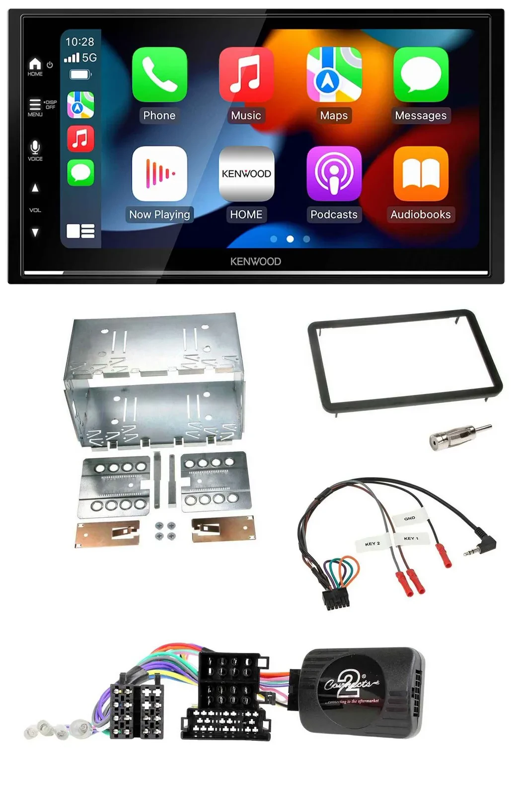 Kenwood DAB USB Bluetooth 2DIN Lenkrad Autoradio für Alfa Romeo 159 Brera Spider