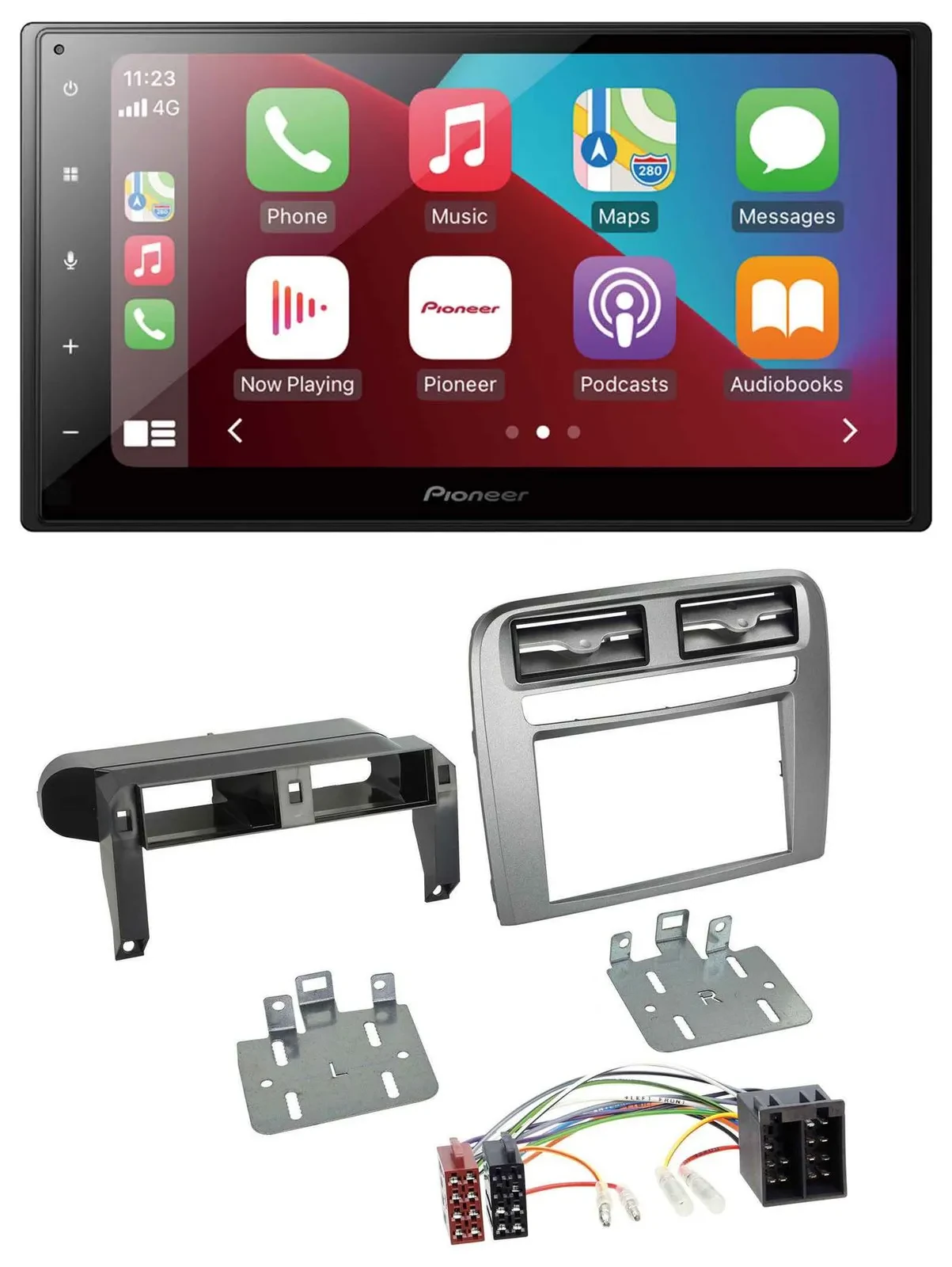 Автомагнитола для Fiat Grande Punto 2005–2009 Pioneer 2-DIN USB, MP3, DAB, Bluetooth, антрацит