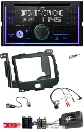 Автомагнитола JVC 2DIN, DAB, Bluetooth, CD, для Hyundai i10 2009–2013, поддержка кнопок на руле