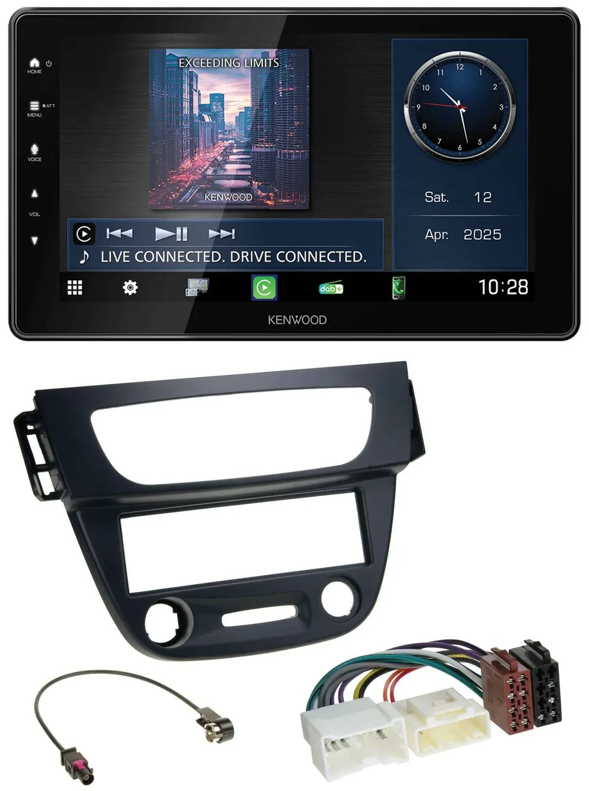 Kenwood MP3 Bluetooth USB DAB Autoradio für Renault Megane 3 09-14 schwarz
