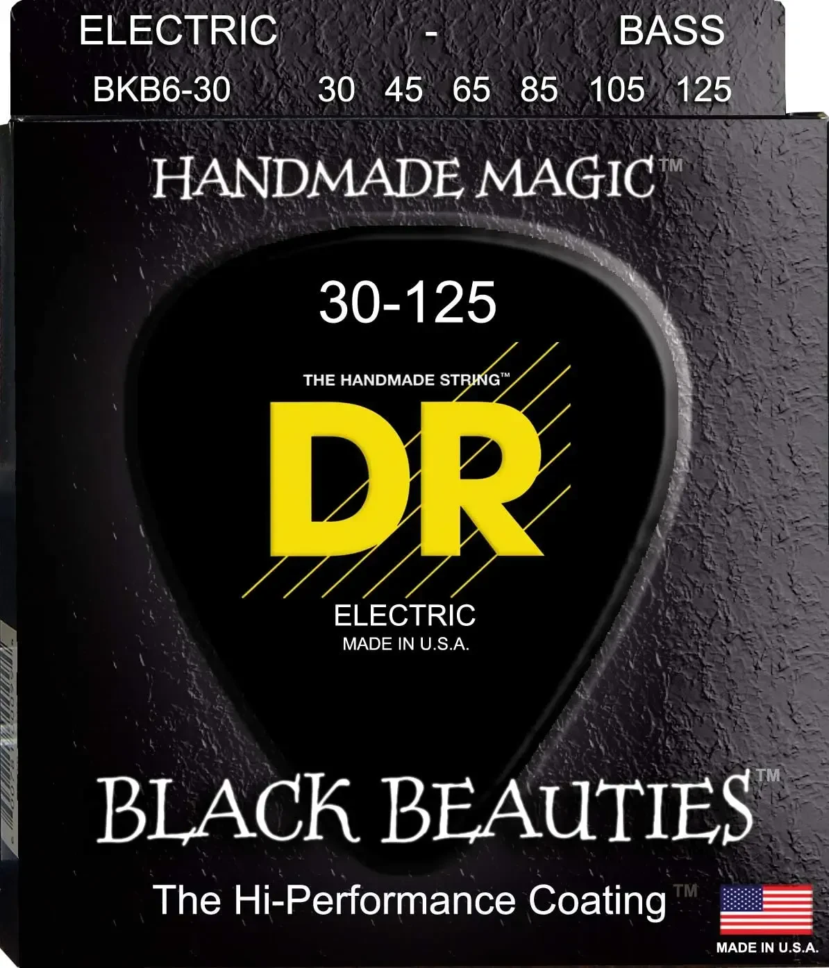 Струны для бас-гитары DR Strings Black Beauty BKB6-30