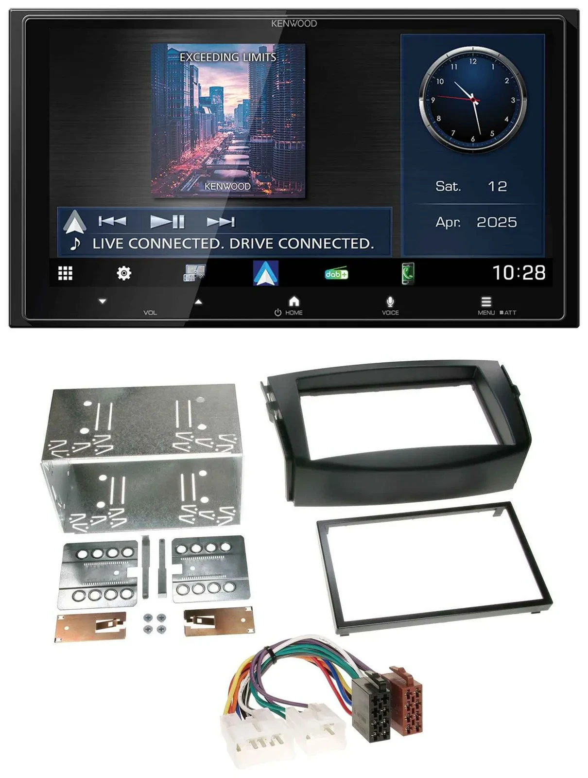 Автомагнитола Kenwood 2-DIN Bluetooth USB DAB MP3 для Toyota RAV4 (2006–2013)