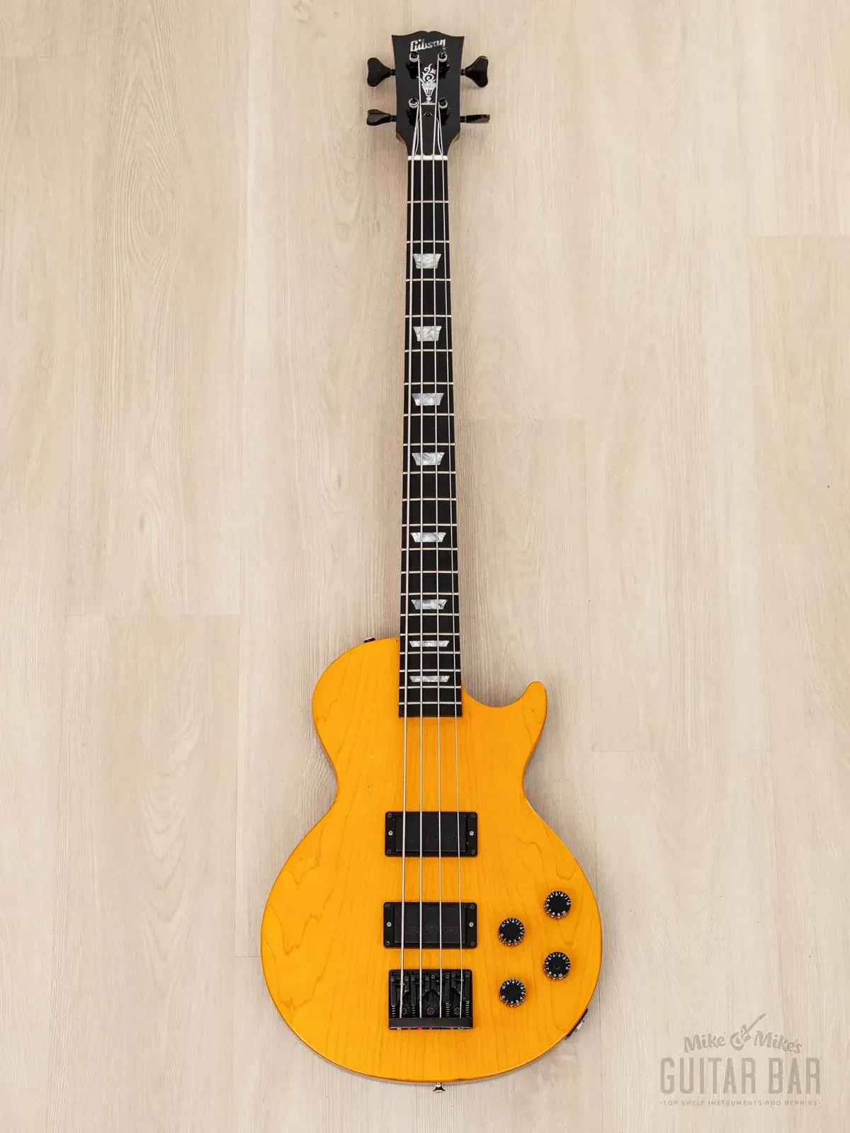 Бас-гитара Gibson Les Paul Deluxe Plus Bass LPB-2 HH Transparent Amber w/case USA 1991