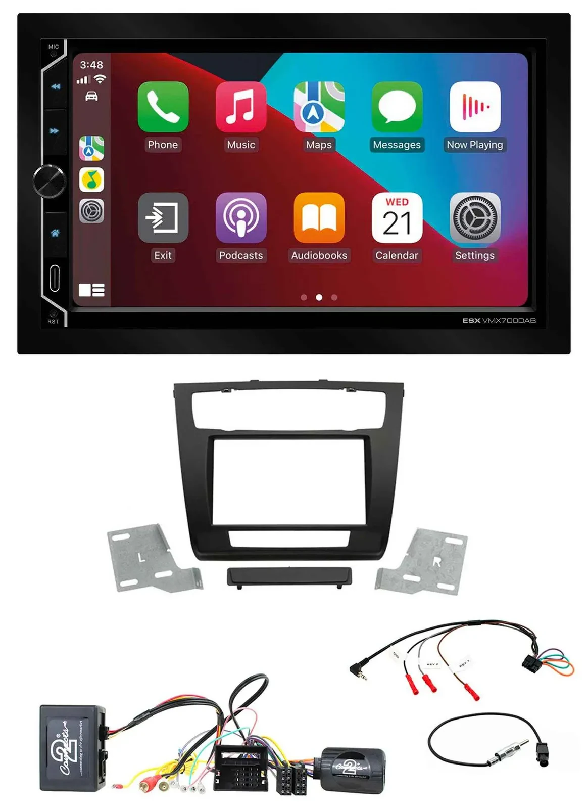 ESX 2DIN DAB USB Lenkrad Bluetooth Autoradio für BMW 1er Aktiv aut. Klima E87/E8