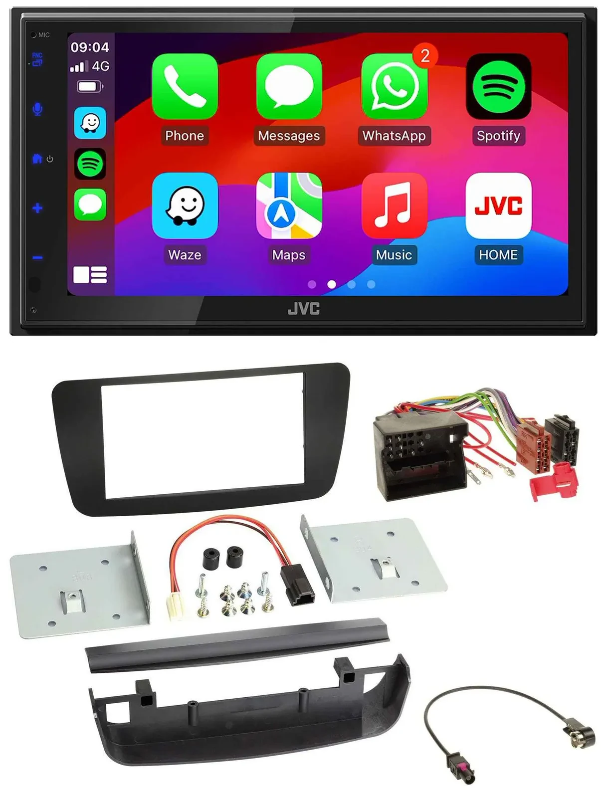 JVC Bluetooth USB MP3 2DIN DAB Autoradio für Mercedes A-Klasse W176 2012-2018 CL