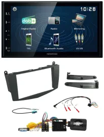 Kenwood 2DIN Bluetooth Lenkrad USB DAB Autoradio für Mercedes C-Klasse 07-11 W20
