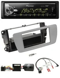 Автомагнитола Pioneer Bluetooth, USB, DAB для Seat Ibiza, серый