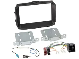 Einbauset Doppel DIN Autoradio für Alfa Giulietta 2013-2021 ISO schwarz