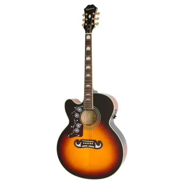 Электроакустическая гитара Epiphone EJ-200SCE Left-Handed Vintage Sunburst