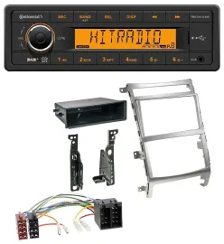 Continental 1DIN DAB MP3 AUX USB Autoradio für Hyundai ix55 (2009-2012) silber