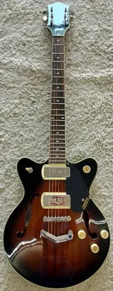 Электрогитара полуакустическая Gretsch G2655-P90 Streamliner CB JR Brownstone