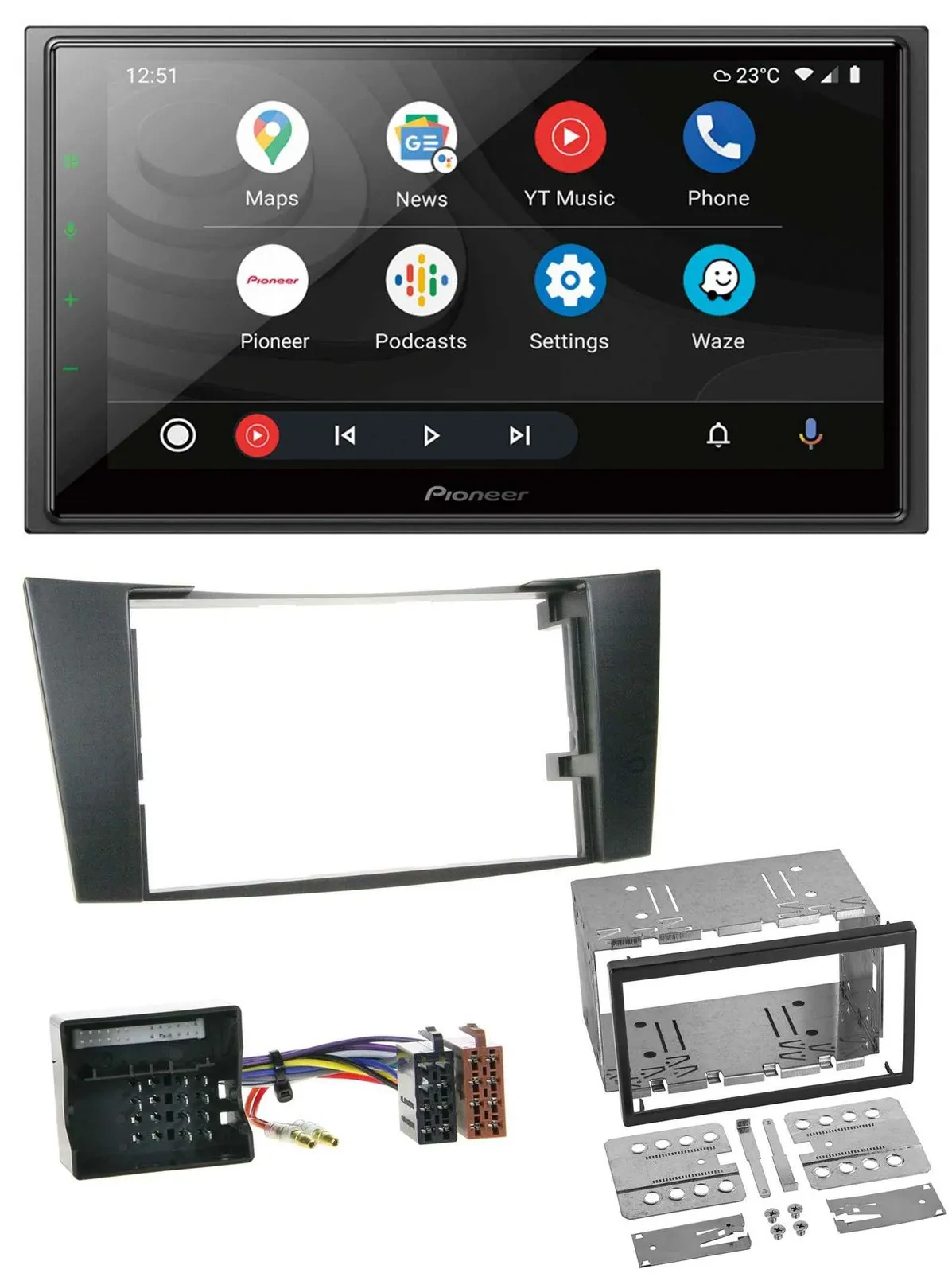 Pioneer USB 2DIN DAB MP3 Bluetooth Autoradio für Mercedes CLS E-Klasse W211 02-0