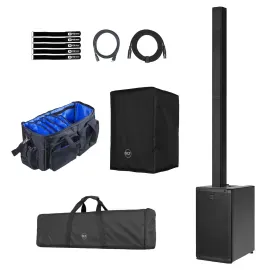 RCF EVOX-J11 Active 12" Three-Way Column Array Black with Cover Pack