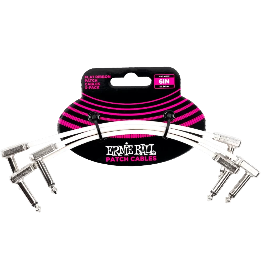 Инструментальный патч кабель ERNIE BALL 6385 - 3 кабеля/15 см.