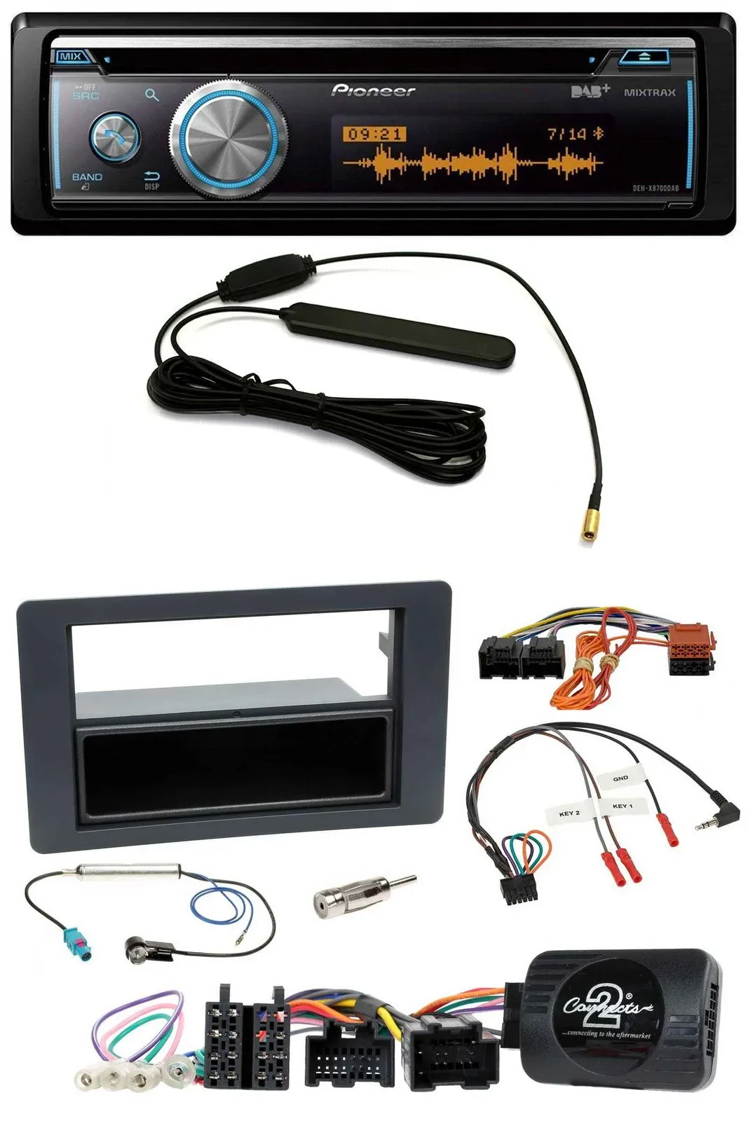 Pioneer CD USB Bluetooth DAB Lenkrad Autoradio für Saab 9-5 YS3E Facelift 2005-2