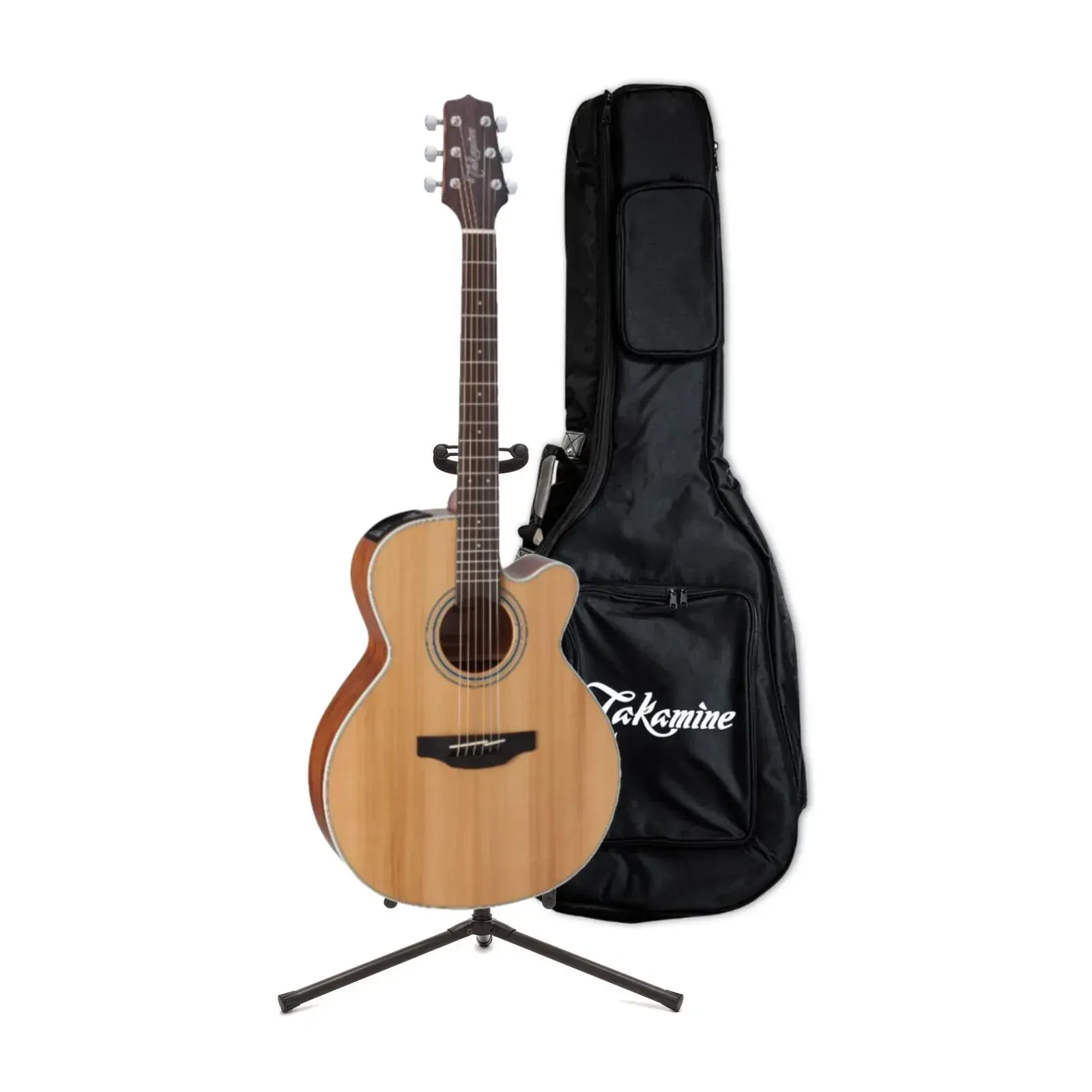 Takamine GN20CE NS NEX 6 String Acoustic Electric Guitar Natural Satin Bundle