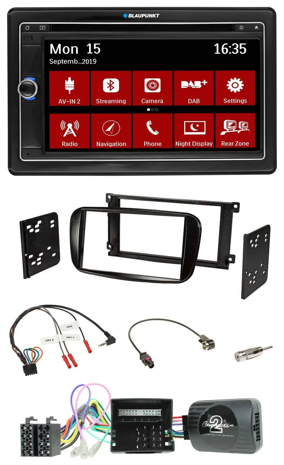 Blaupunkt TMC USB Lenkrad Bluetooth DAB 2DIN Navigation für Ford Mondeo S-Max gl